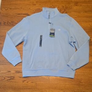 Chaps Men's Sky Blue Zip-Up Sweater